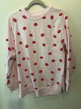 Colsie Light Pink Sweatshirt with Coral Logo Tag